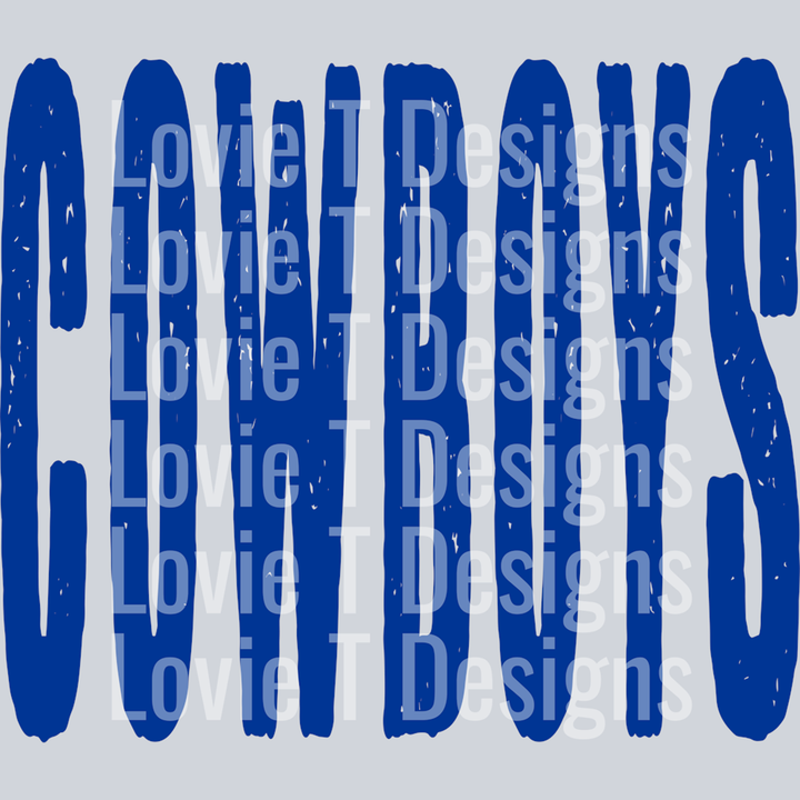 Cowboys Royal Blue – DTF Transfer – product image
