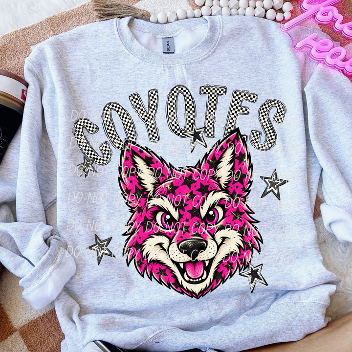 Coyotes All Star mascot DTF transfer