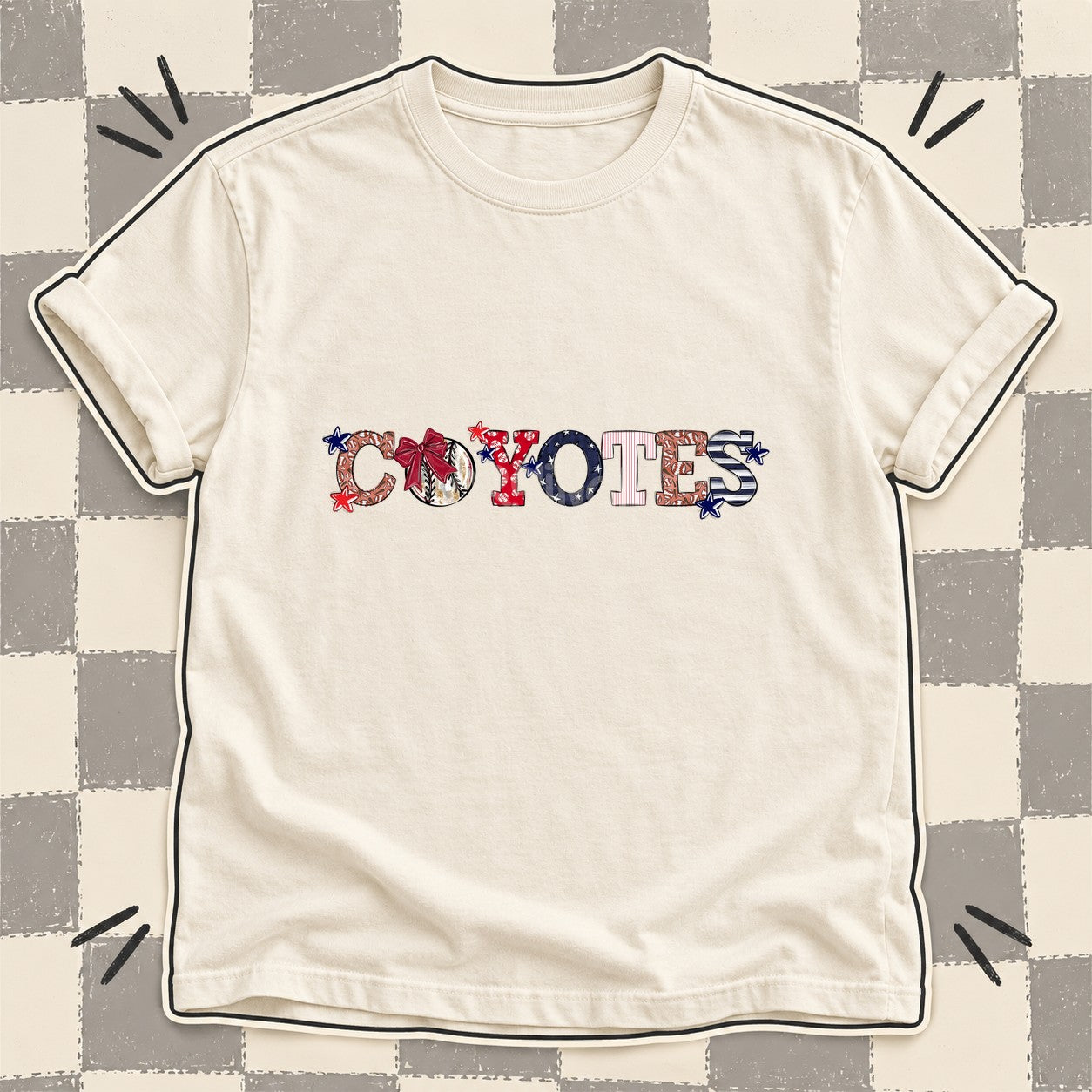 Mixed Doodle Baseball Mascots – Ballpark Classic Coyotes design