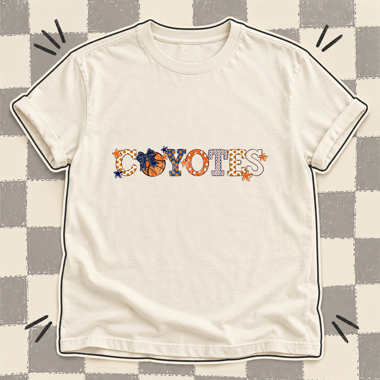 Mixed Doodle Basketball Mascots – Court Classic Coyotes design