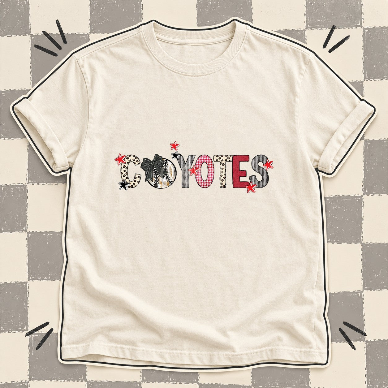 Mixed Doodle Baseball Mascots – Stitched Ballpark Coyotes design