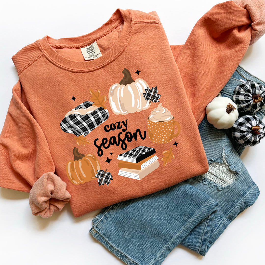 COZY SEASON BOOKS AND PUMPKINS