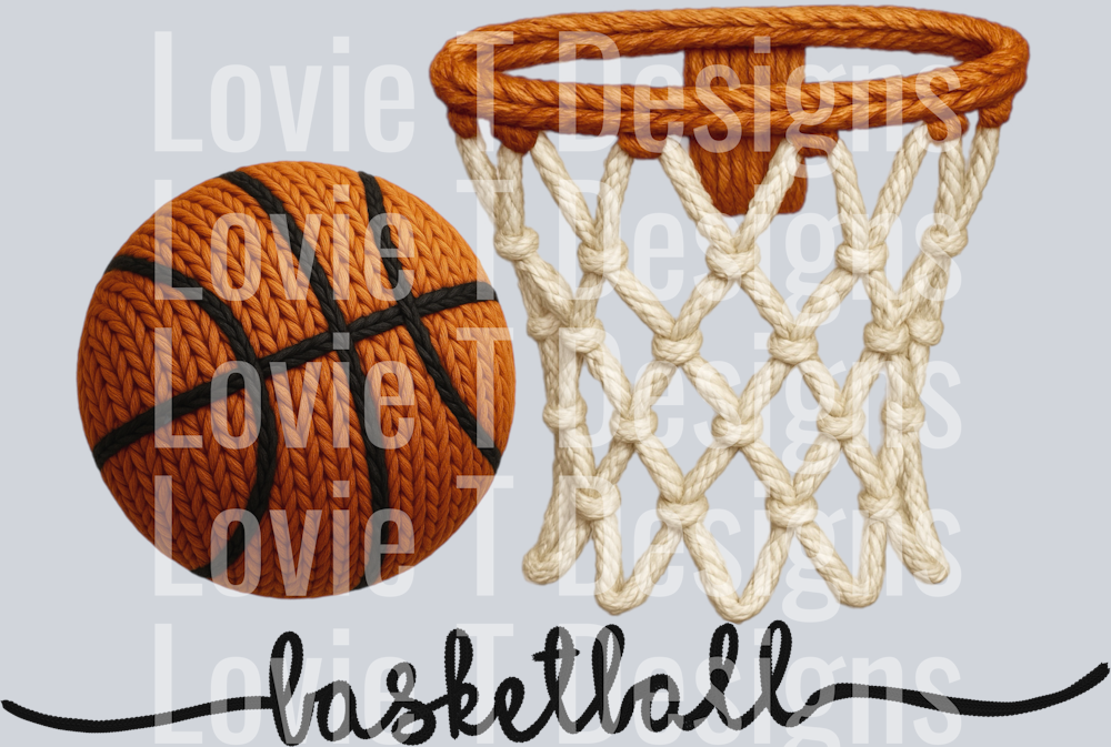 crochet basketball with hoop
