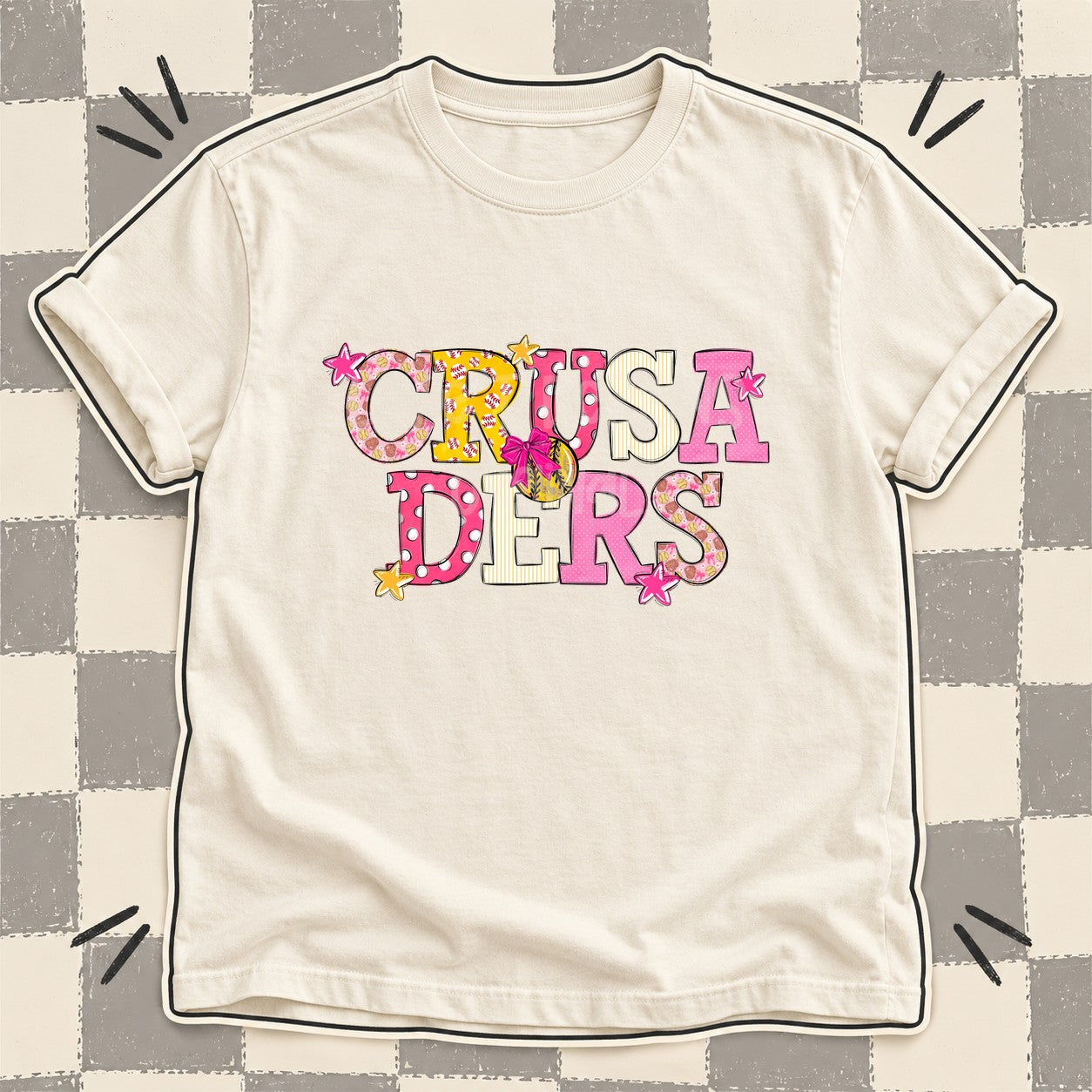 Mixed Doodle Softball Mascots – Sweet Softball Crusaders design