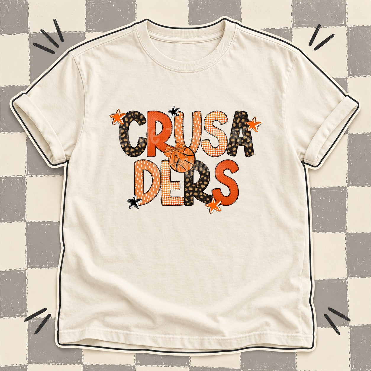 Mixed Doodle Basketball Mascots – Leopard Court Crusaders design
