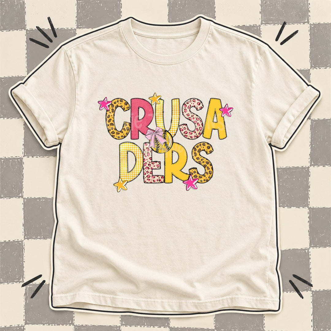 Crusaders Mixed Doodle Softball Mascots – Sunshine Leopard DTF transfer mockup