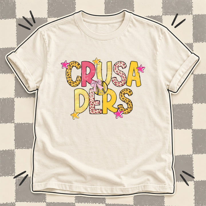 Crusaders Mixed Doodle Softball Mascots – Sunshine Leopard DTF transfer mockup