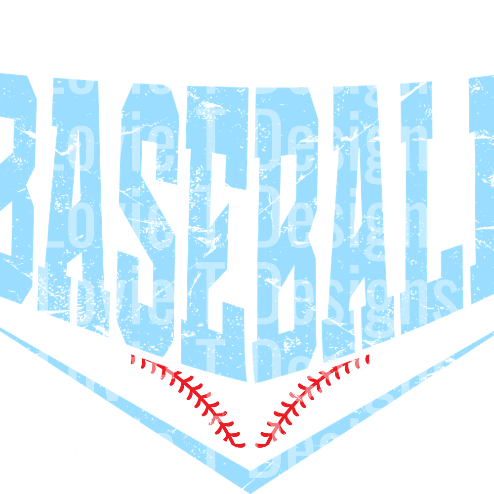 CRUSHERS BASEBALL LIGHT BLUE V TEXTURE 15 - MEGAN LATHAM CUSTOM