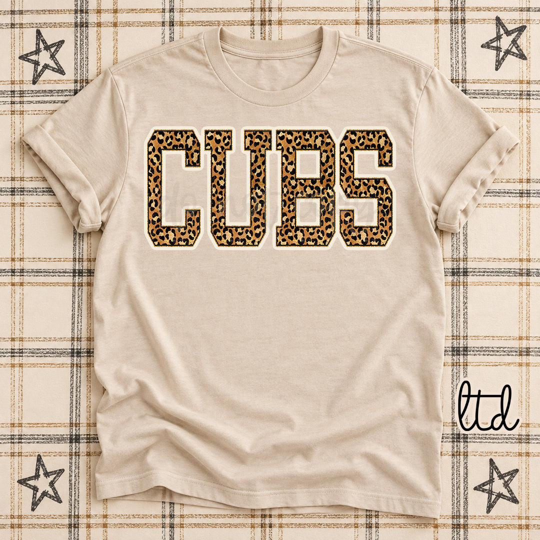 Cubs Dark Leopard Mascots DTF transfer