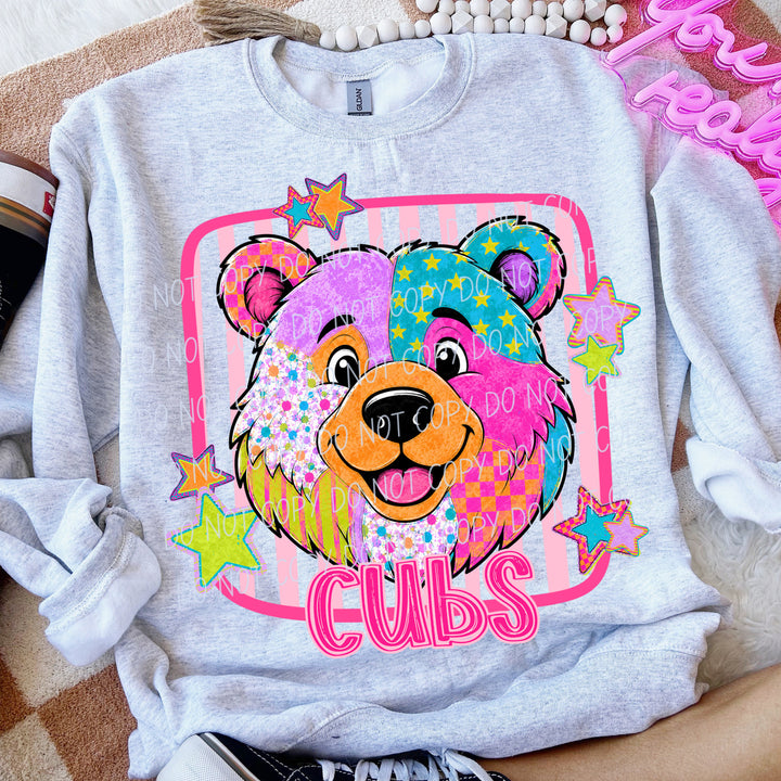 Cubs Funky Fresh mascot DTF transfer