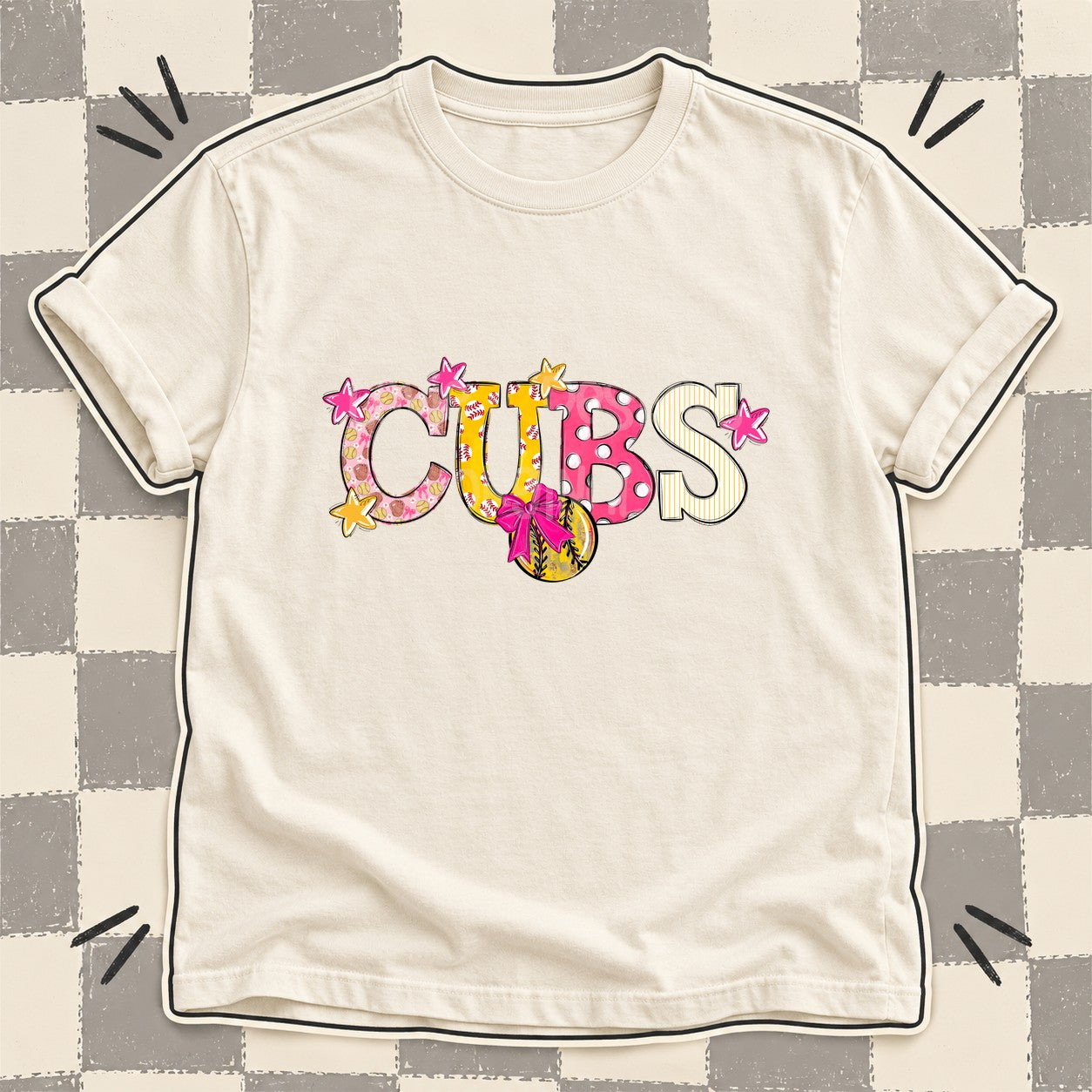 Mixed Doodle Softball Mascots – Sweet Softball Cubs design