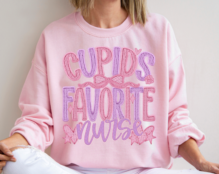 Cupids Favorite Nurse Valentine's DTF transfer design