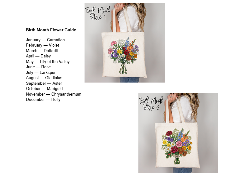 CUSTOM BIRTH MONTH FLOWER BOUQUET