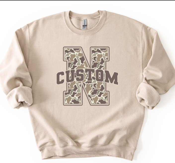 CUSTOM CAMO LETTER WITH NAME
