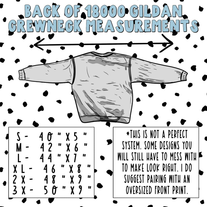 CUSTOM FOR BACK OF SWEATSHIRT