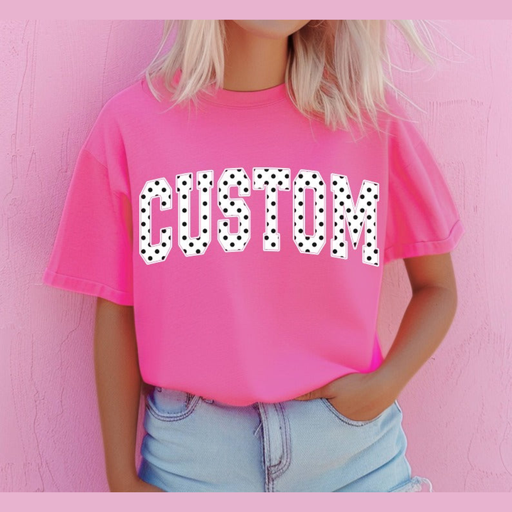 Custom Polka Dot Word – DTF Transfer – product image
