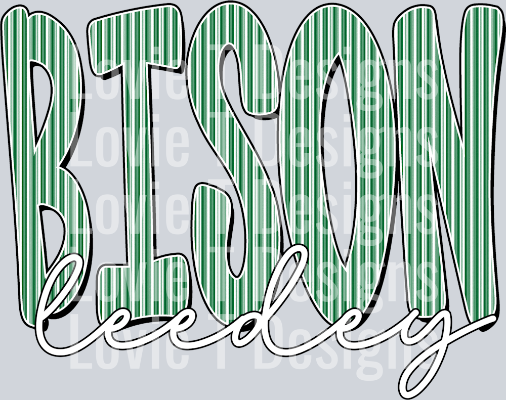 CUSTOM SEERSUCKER BISON LEEDEY KELLY GREEN