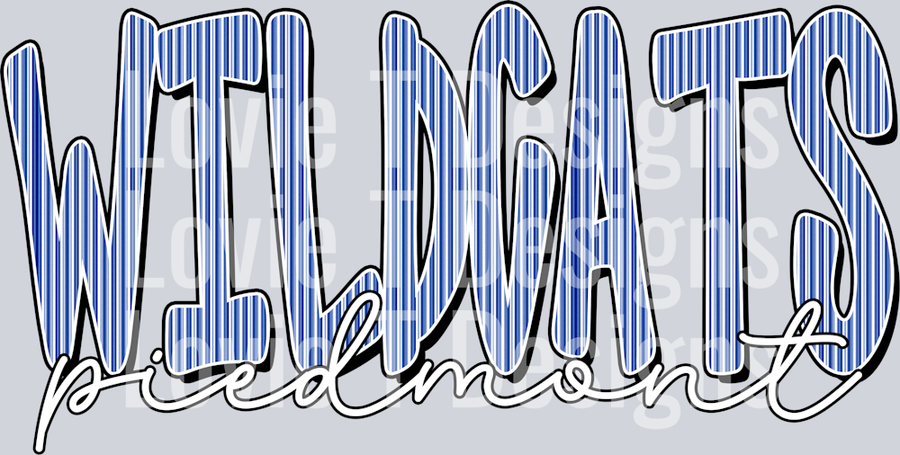 CUSTOM SEERSUCKER WILDCATS PIEDMONT ROYAL