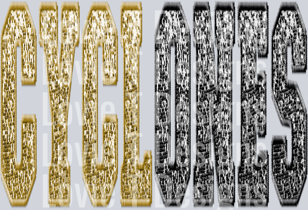 CYCLONES SPLIT SEQUIN GOLD AND BLACK