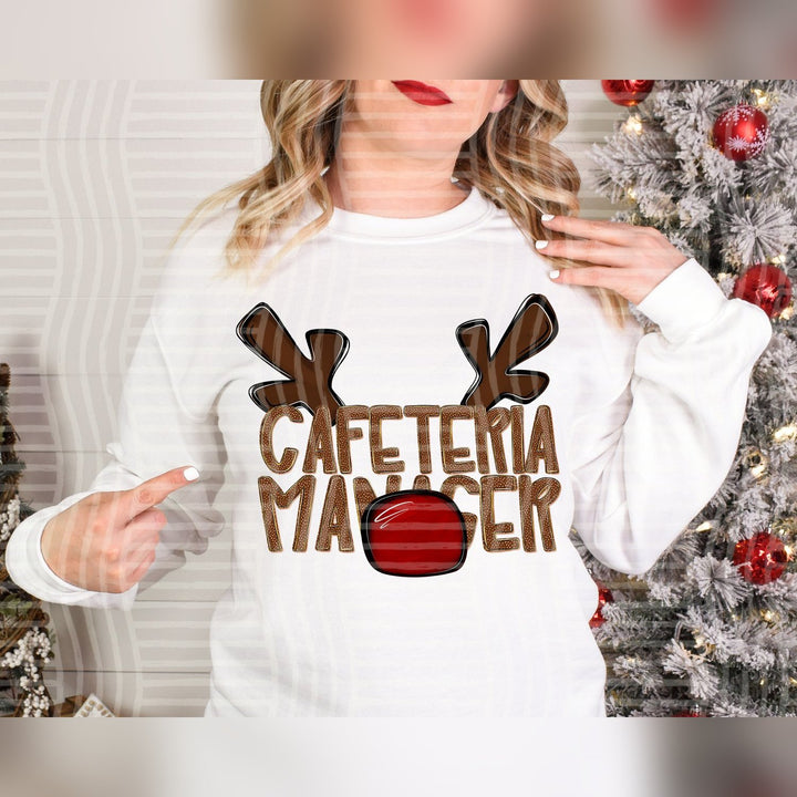 Cafeteria Manager Deer Antler School Staff DTF transfer