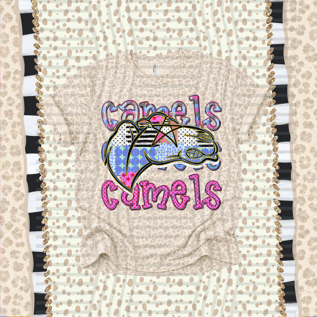 Camels Dolly Doodle mascot DTF transfer