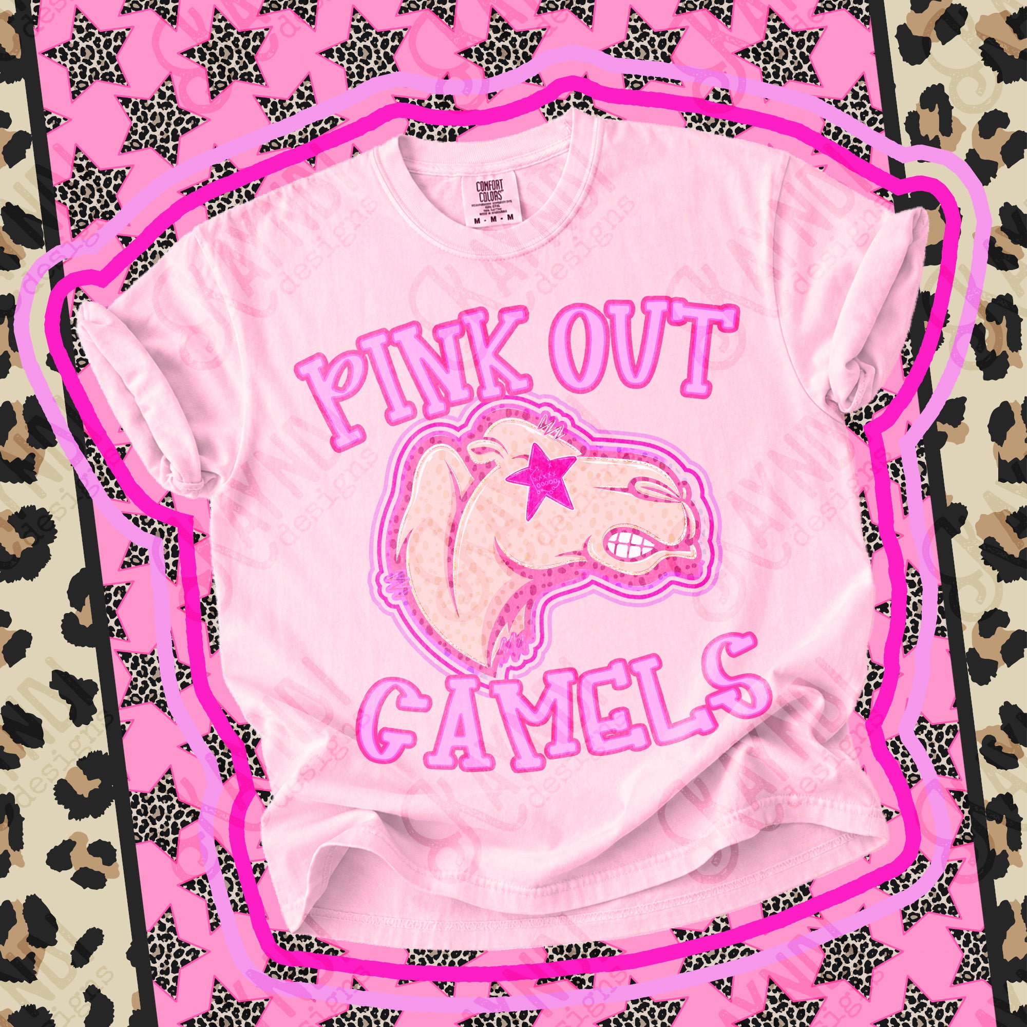 Pink Out Mascots Camels mockup