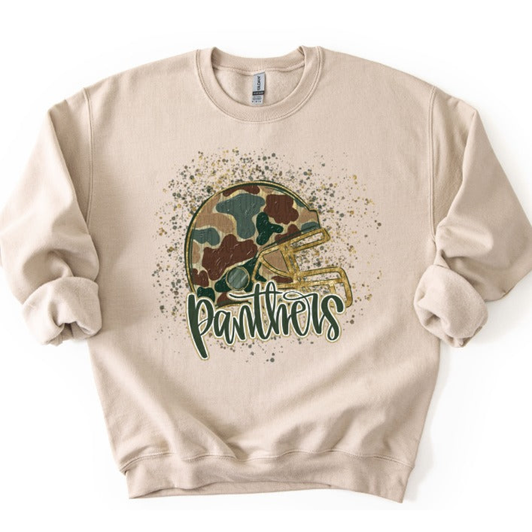 Camo Helmet No Bows + Custom Team Name – DTF Transfer