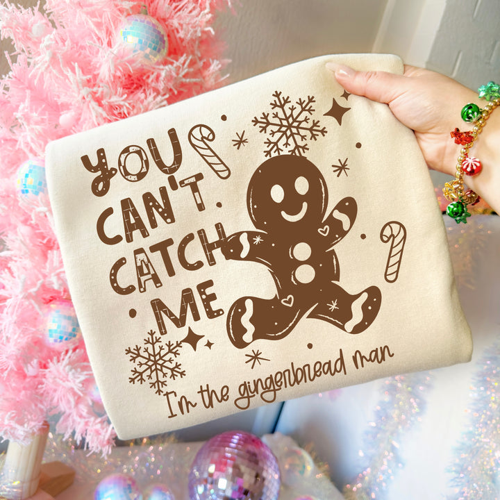 You Can't Catch Me Gingerbread (Brown) DTF transfer – mockup