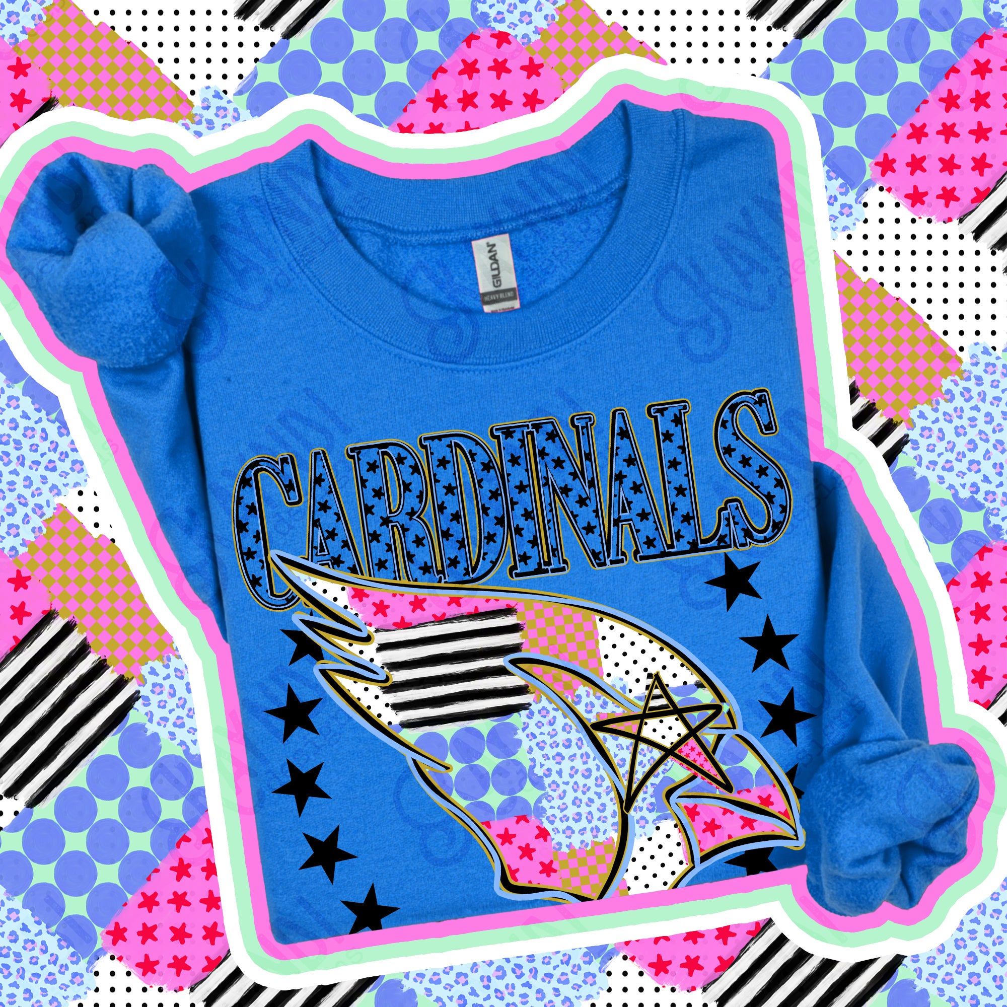 Patchwork Varsity Stars Mascots Cardinals 2 design