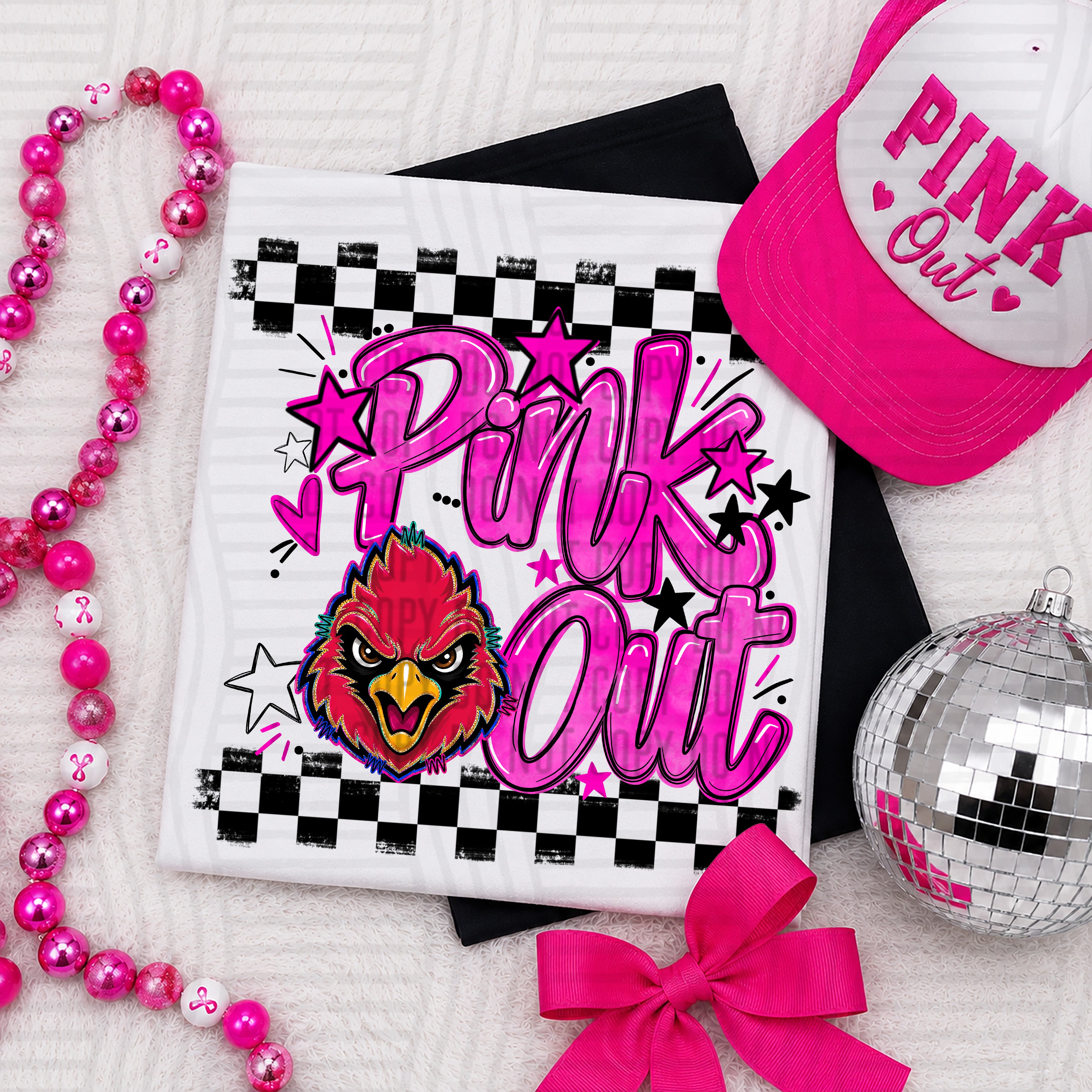 Pink Out Mascots CC Cardinals design
