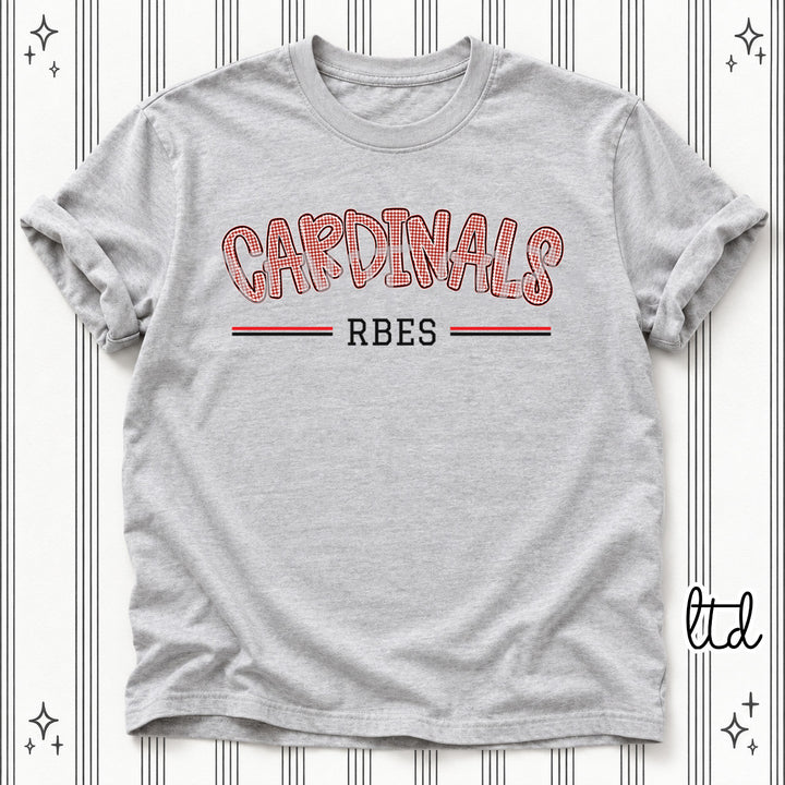 Cardinals RBES Black Red Gingham School Spirit DTF transfer