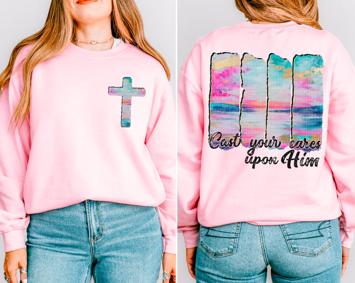 CAST YOUR CARES UP ON HIM CROSS