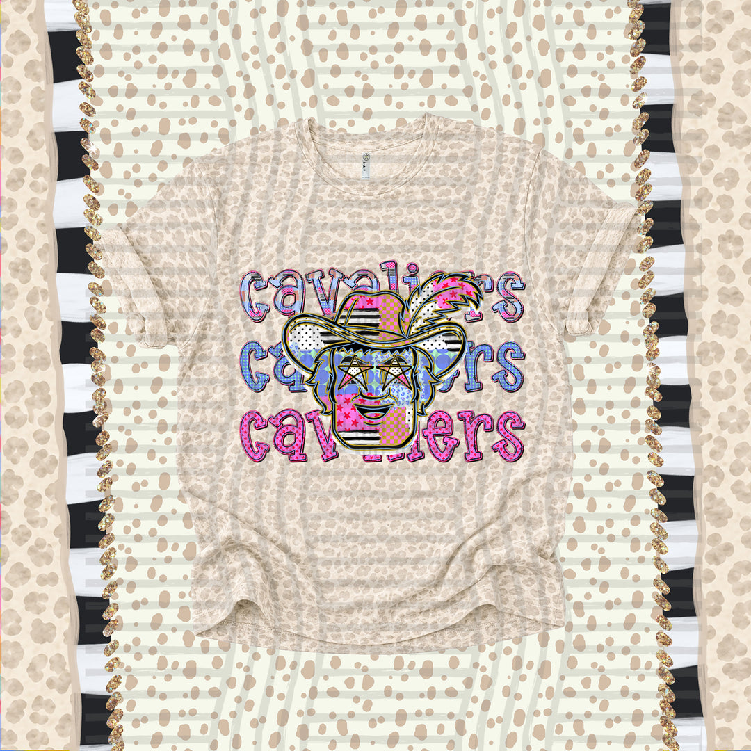 Cavaliers Dolly Doodle mascot DTF transfer
