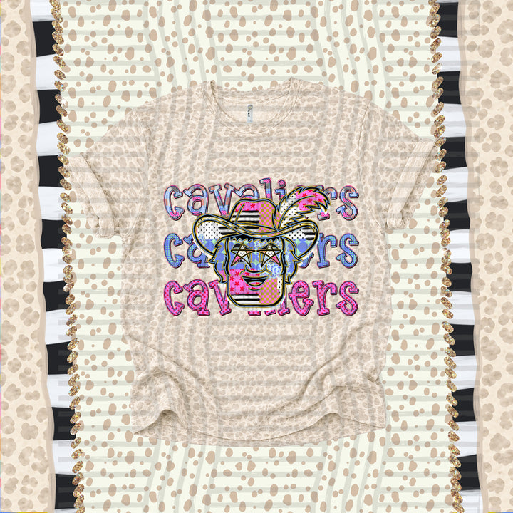 Cavaliers Dolly Doodle mascot DTF transfer