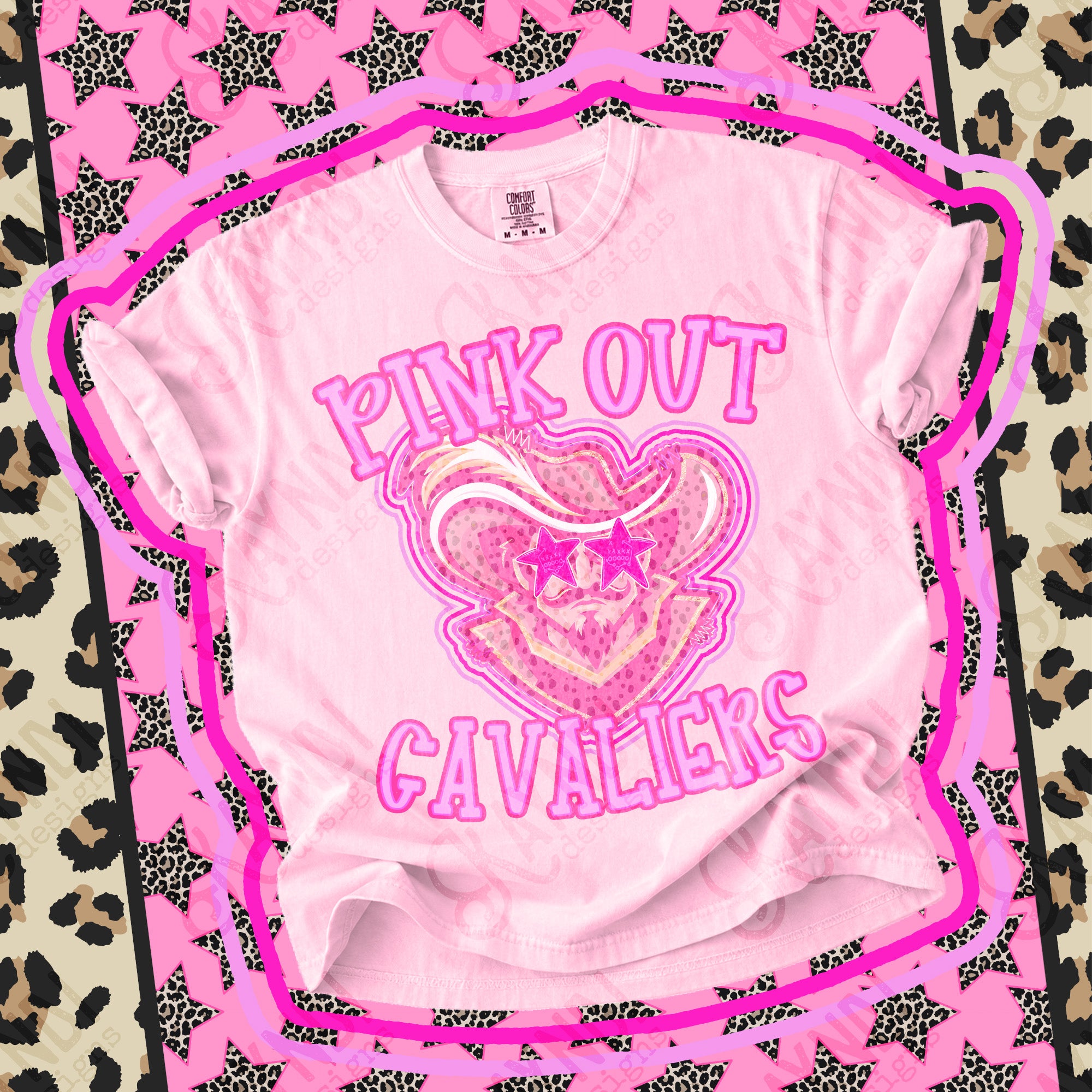 Pink Out Mascots Cavaliers mockup