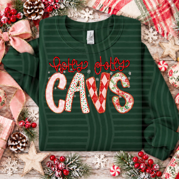 Holly Jolly Confetti Mascots Cavs design