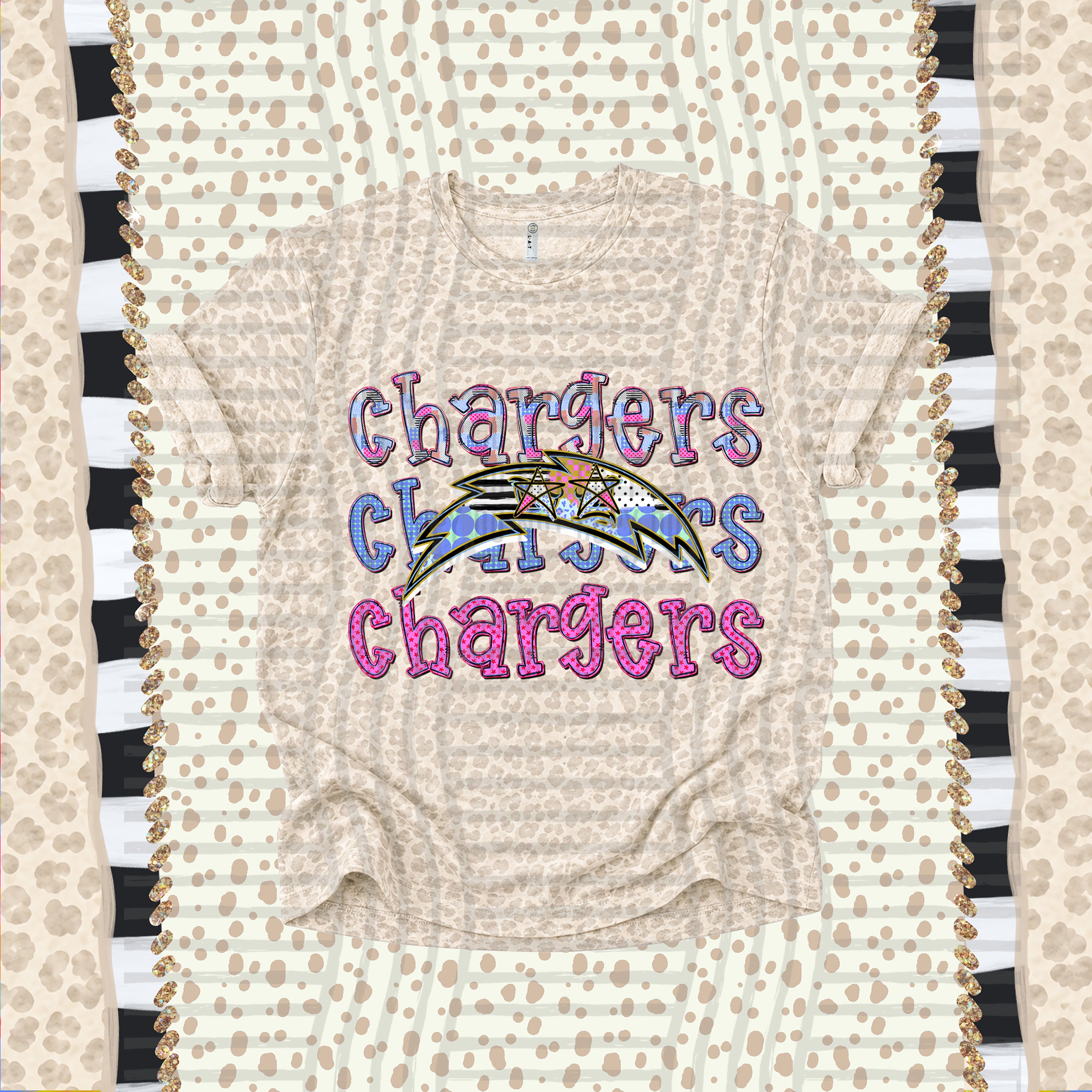 Dolly Doodle Mascots Chargers design