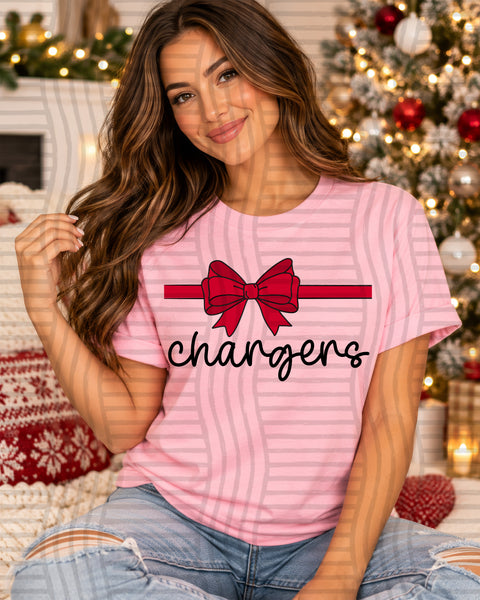 Simple Bow Mascots Chargers design
