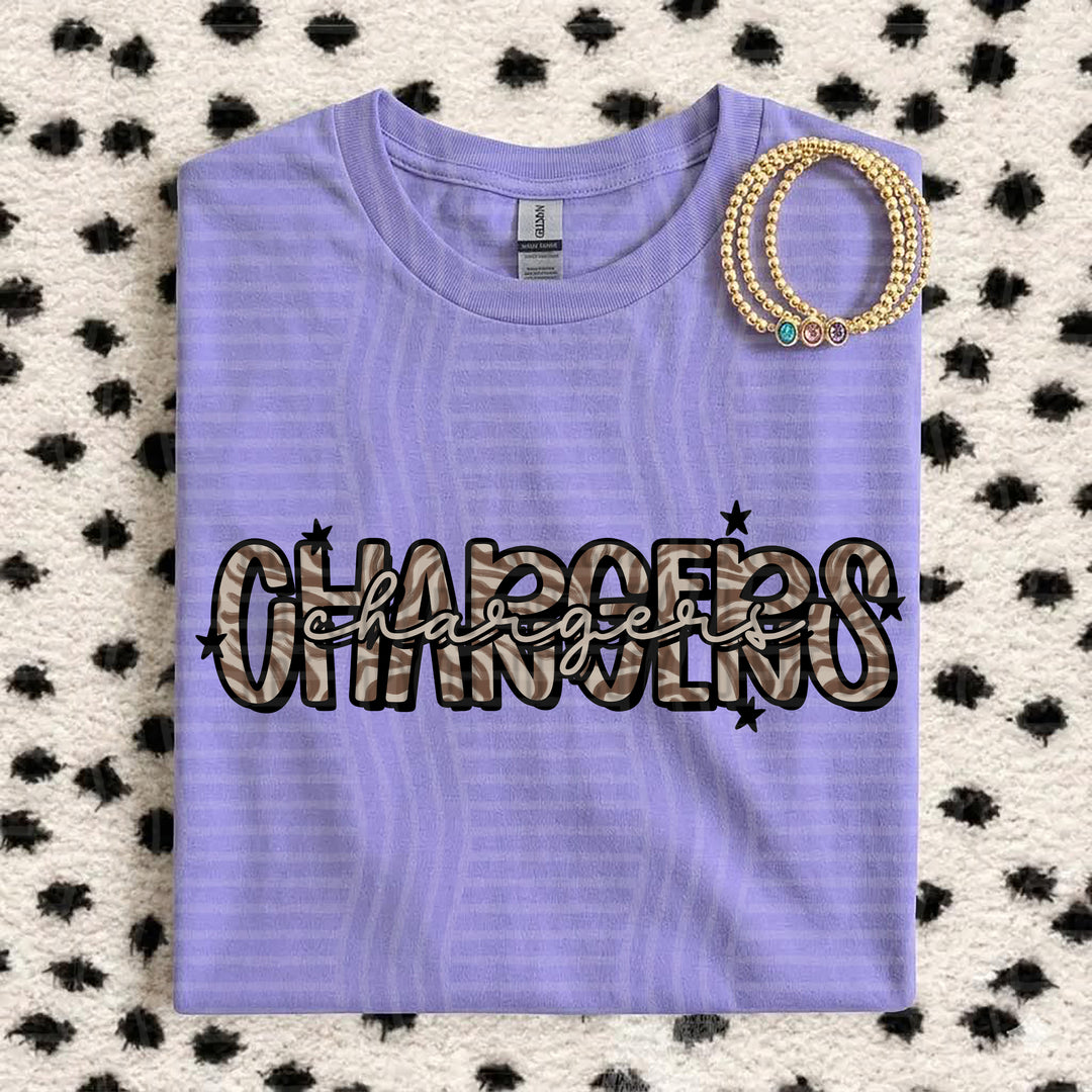 Chargers Zebra Mascots DTF transfer