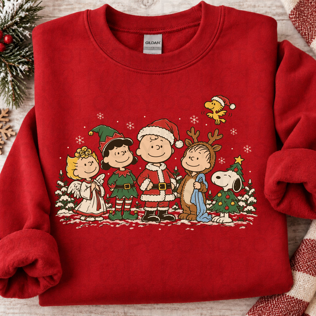 Charlie Brown Christmas DTF transfer mockup