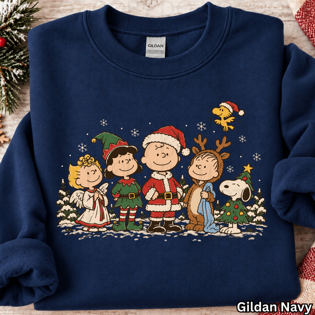 Charlie Brown Christmas DTF transfer mockup 3