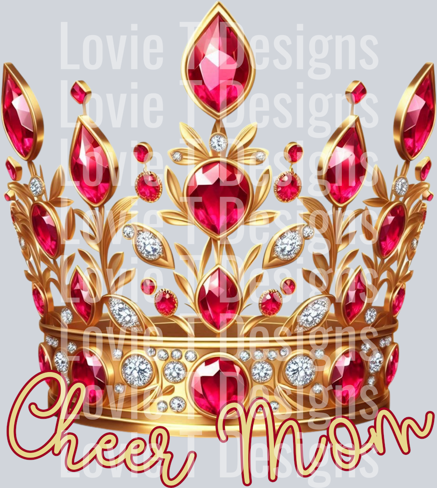 Cheer Mom Crown Red