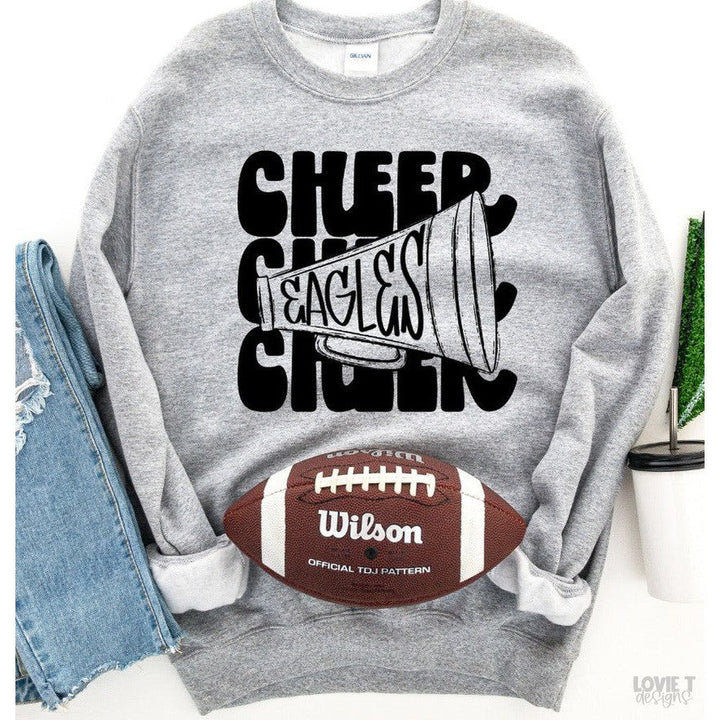 Cheer Stacked Megaphone Mascot - Customizable – DTF Transfer