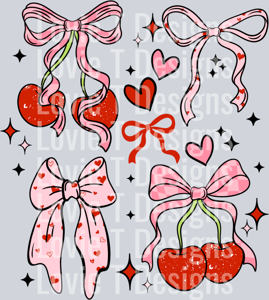 Cherry bow collage