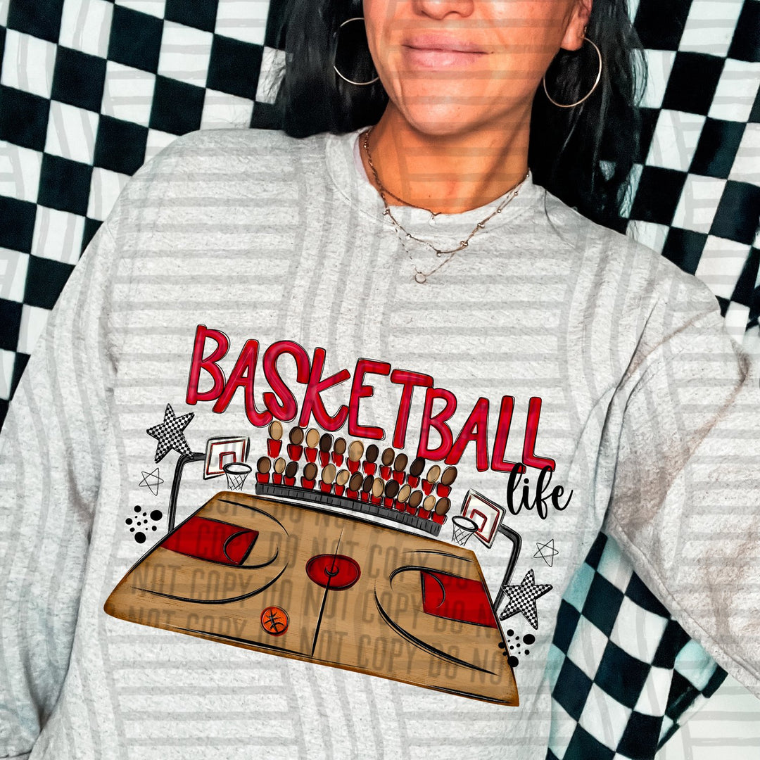 Cherry Basketball Life DTF transfer