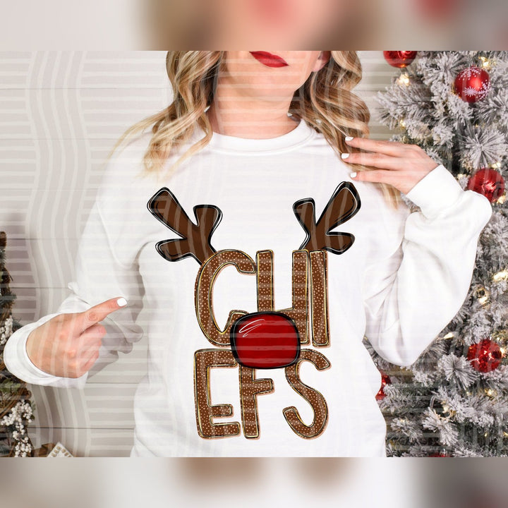 Chiefs Deer Antler Mascots DTF transfer