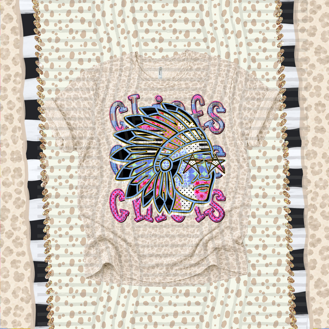Chiefs Dolly Doodle mascot DTF transfer