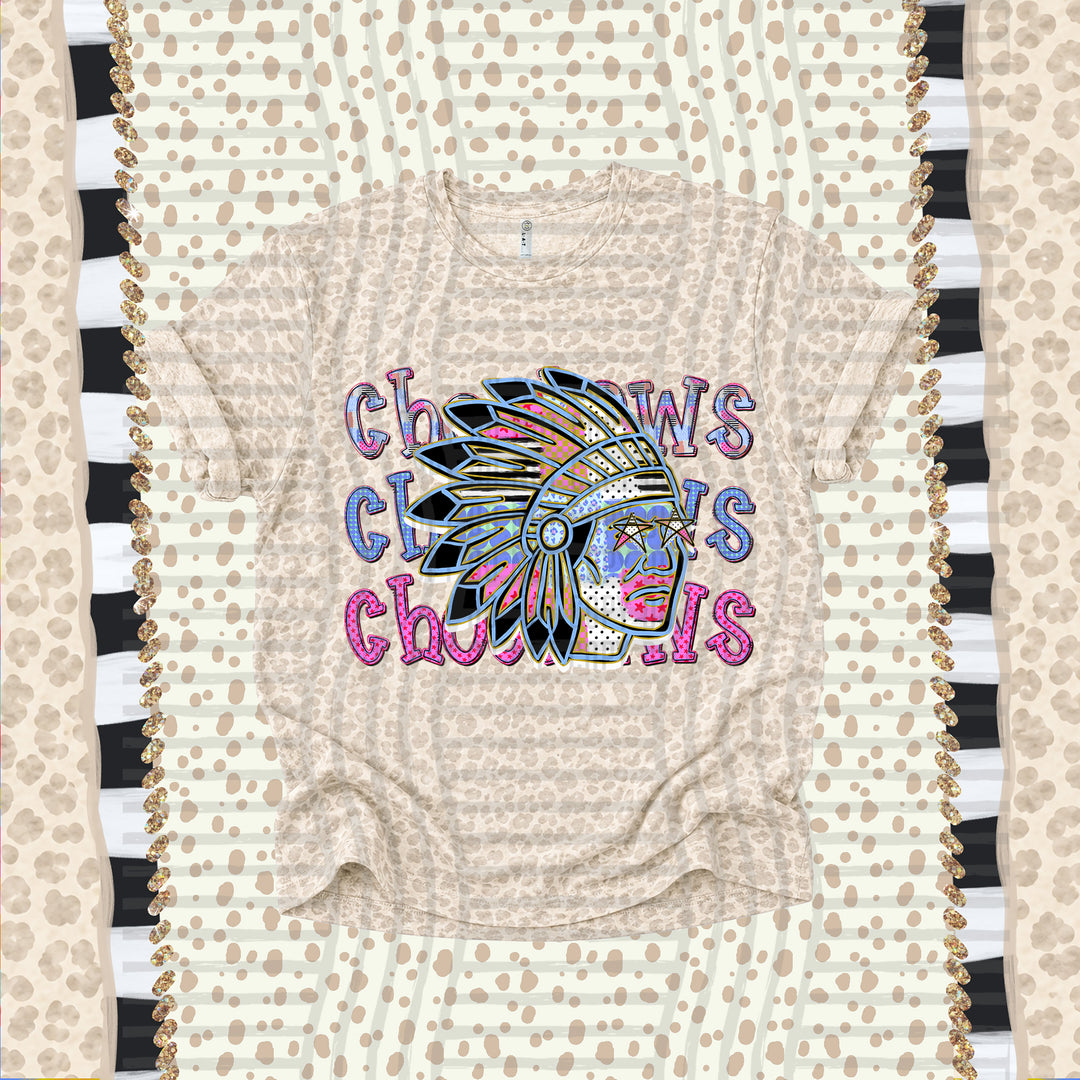 Choctaws Dolly Doodle mascot DTF transfer