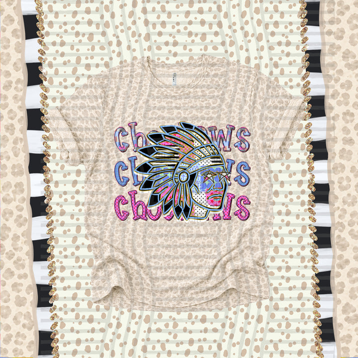 Choctaws Dolly Doodle mascot DTF transfer