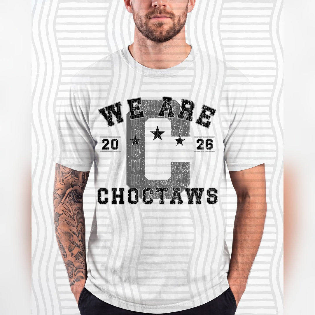 Choctaws Varsity Initials Mascots DTF transfer